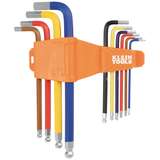 Powder Coated Long Ball-End Hex Key Set, SAE, 10-Piece redirect to product page
